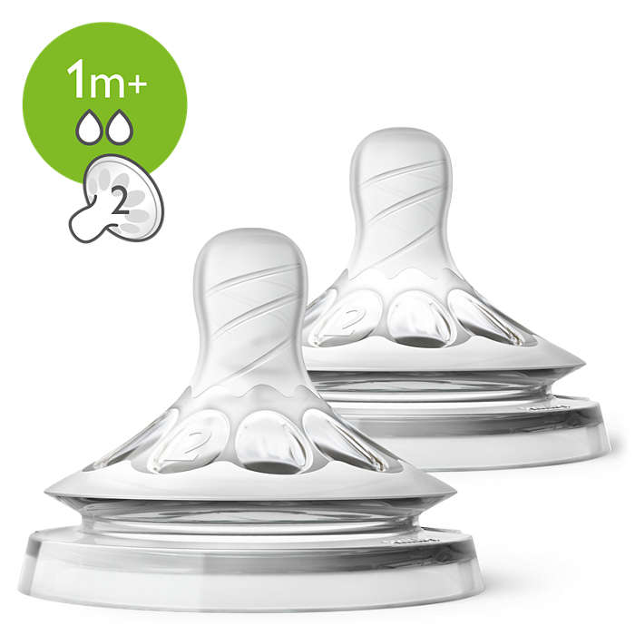 Philips Avent tetina silicon Natural debit lent 1m+ 2 buc