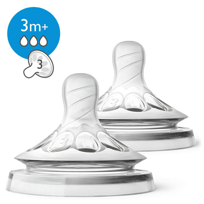 Philips Avent tetina silicon Natural debit mediu 3m+ 01