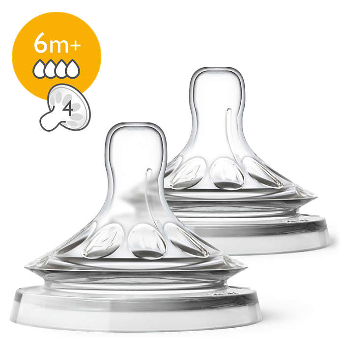 Philips Avent tetina silicon Natural debit rapid 6m+ 2 buc SCF044-27