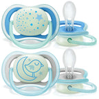 Philips Avent Ultra Air Night suzeta silicon 6-18 luni 2 buc, Baieti 01
