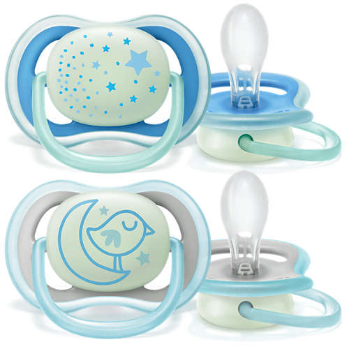 Philips Avent Ultra Air Night suzeta silicon 6-18 luni 2 buc, Baieti 01