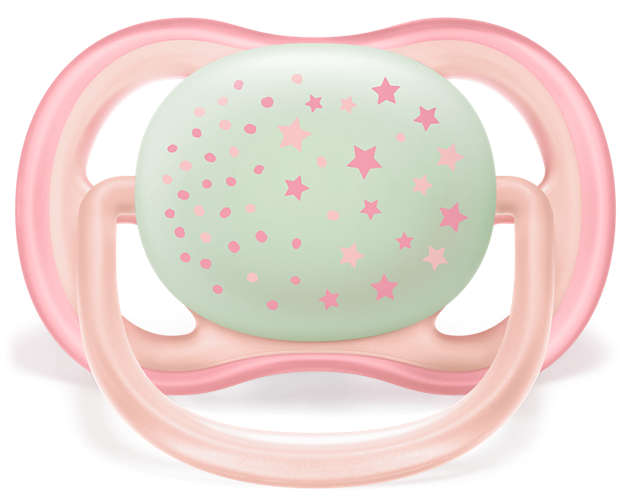 Philips Avent Ultra Air Night suzeta silicon 0-6 luni 2 buc