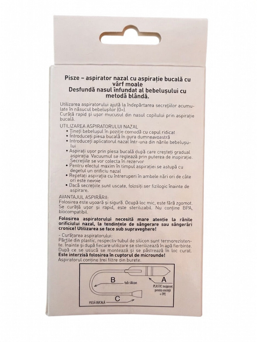 Perfect Medical Pisze aspirator nazal cu aspiratie bucala 0-6 ani Imagine secundară a produsului