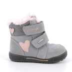 Primigi ghete fete imblanite GORE-TEX 19-25 Techno Grigio cu inimioara