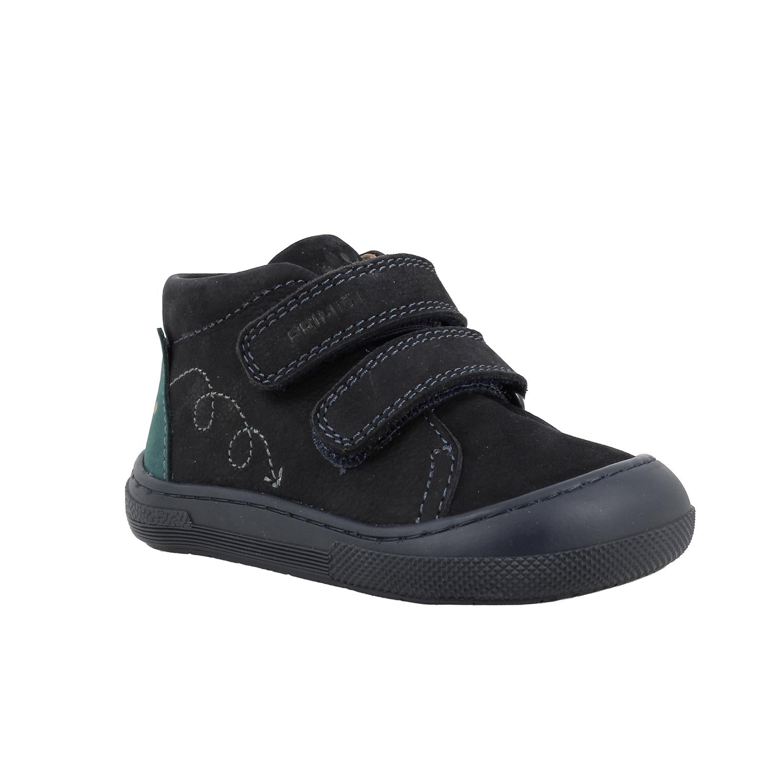 Primigi pantofi baieti Barefoot 20-25 Nabuk Canyon Blue cu ursulet