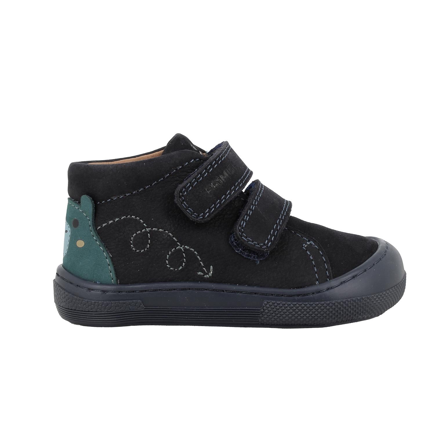 Primigi pantofi baieti Barefoot 20-25 Nabuk Canyon Blue cu ursulet