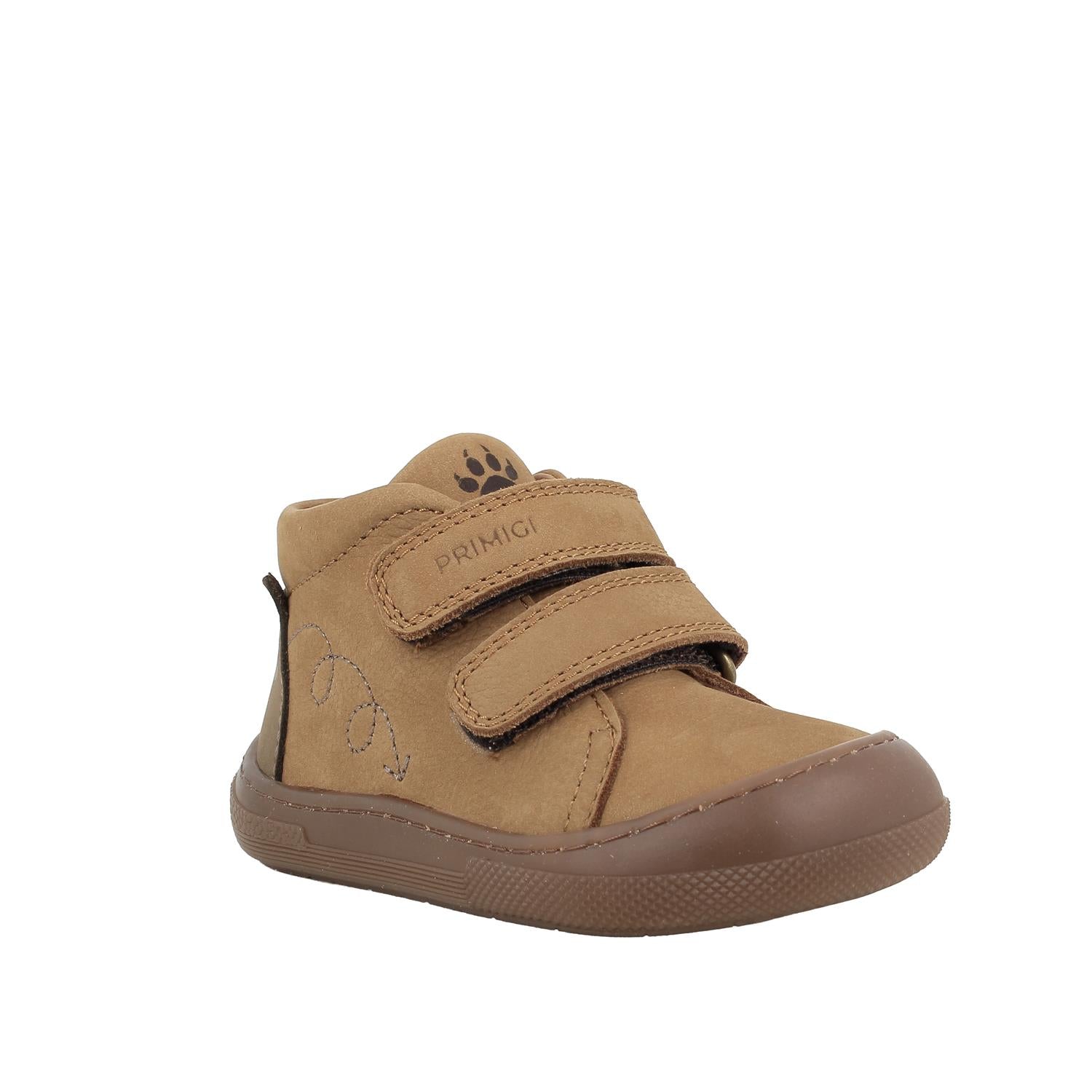 Primigi pantofi baieti Barefoot 20-25 Nabuk Canyon Camel cu ursulet