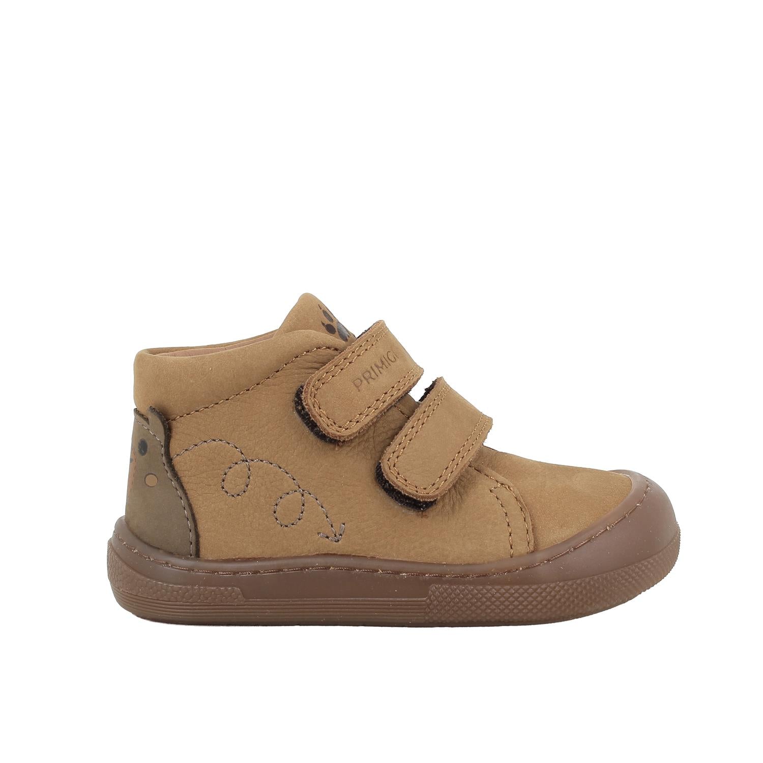 Primigi pantofi baieti Barefoot 20-25 Nabuk Canyon Camel cu ursulet