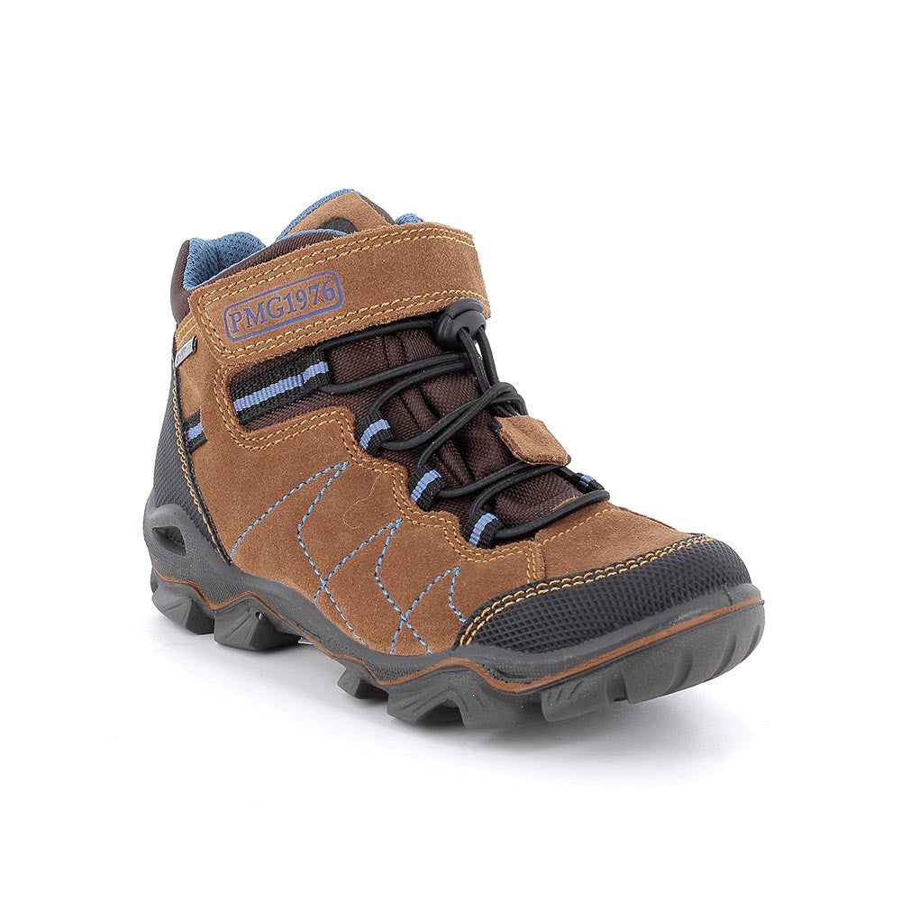 Primigi pantofi baieti cu siret elastic GORE-TEX 31-35 Scam Gomm Cuoio/Nero