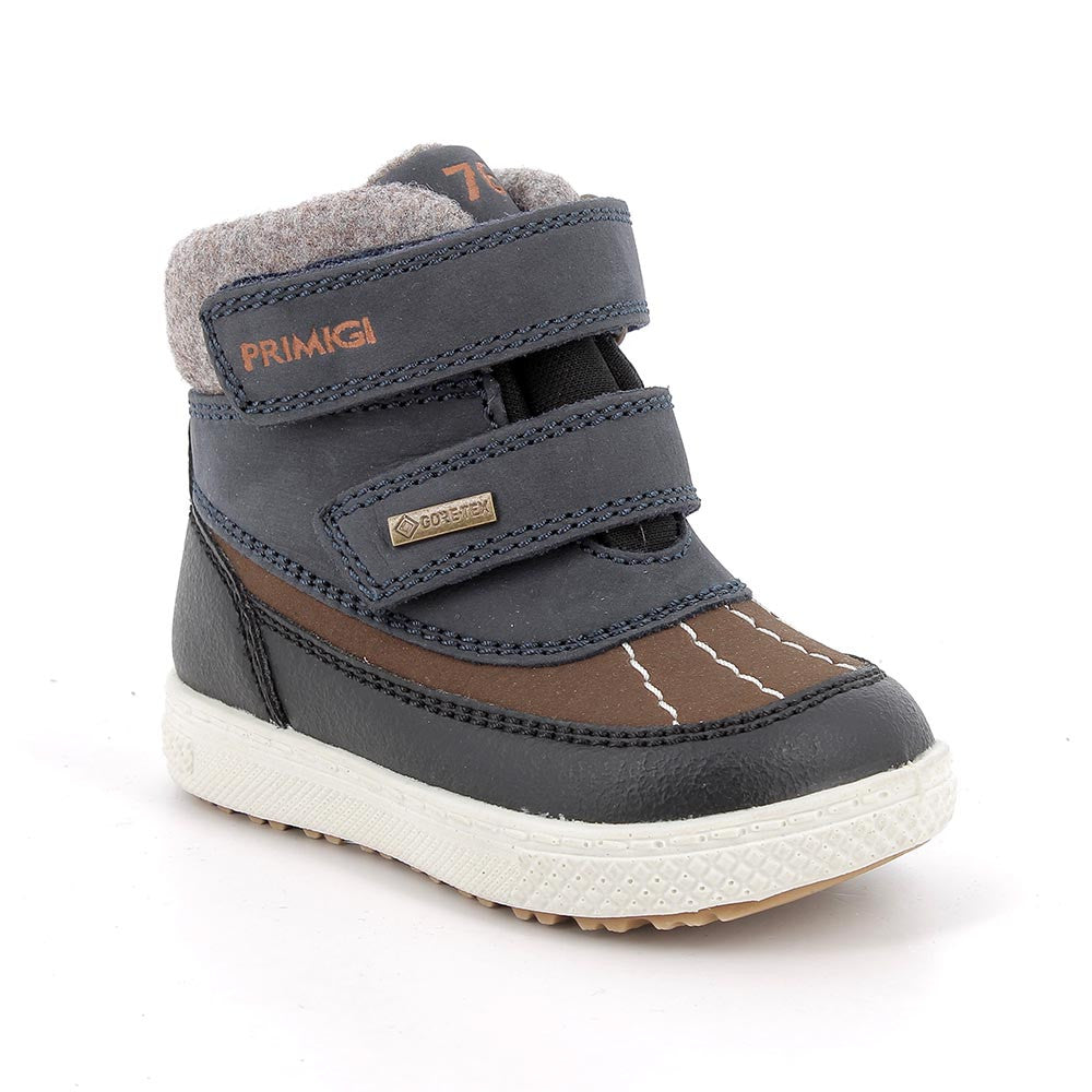 Primigi pantofi baieti GORE-TEX 25-29 Nabuk Gomma Blu/Marrone Imagine principală a produsului