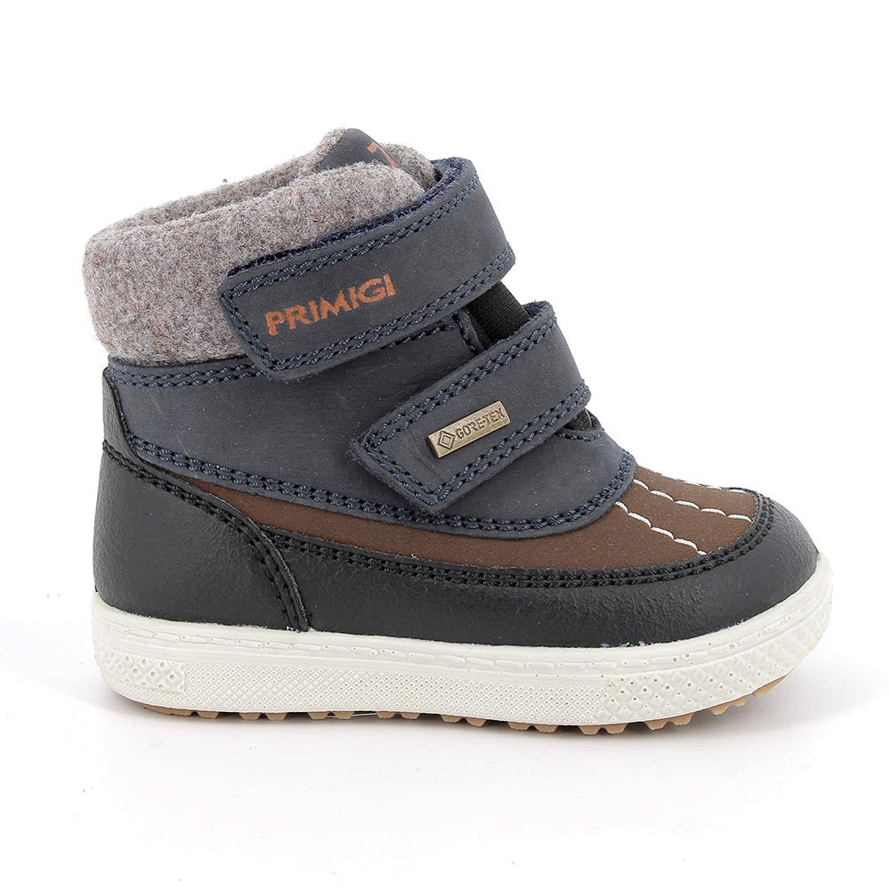 Primigi pantofi baieti GORE-TEX 25-29 Nabuk Gomma Blu/Marrone