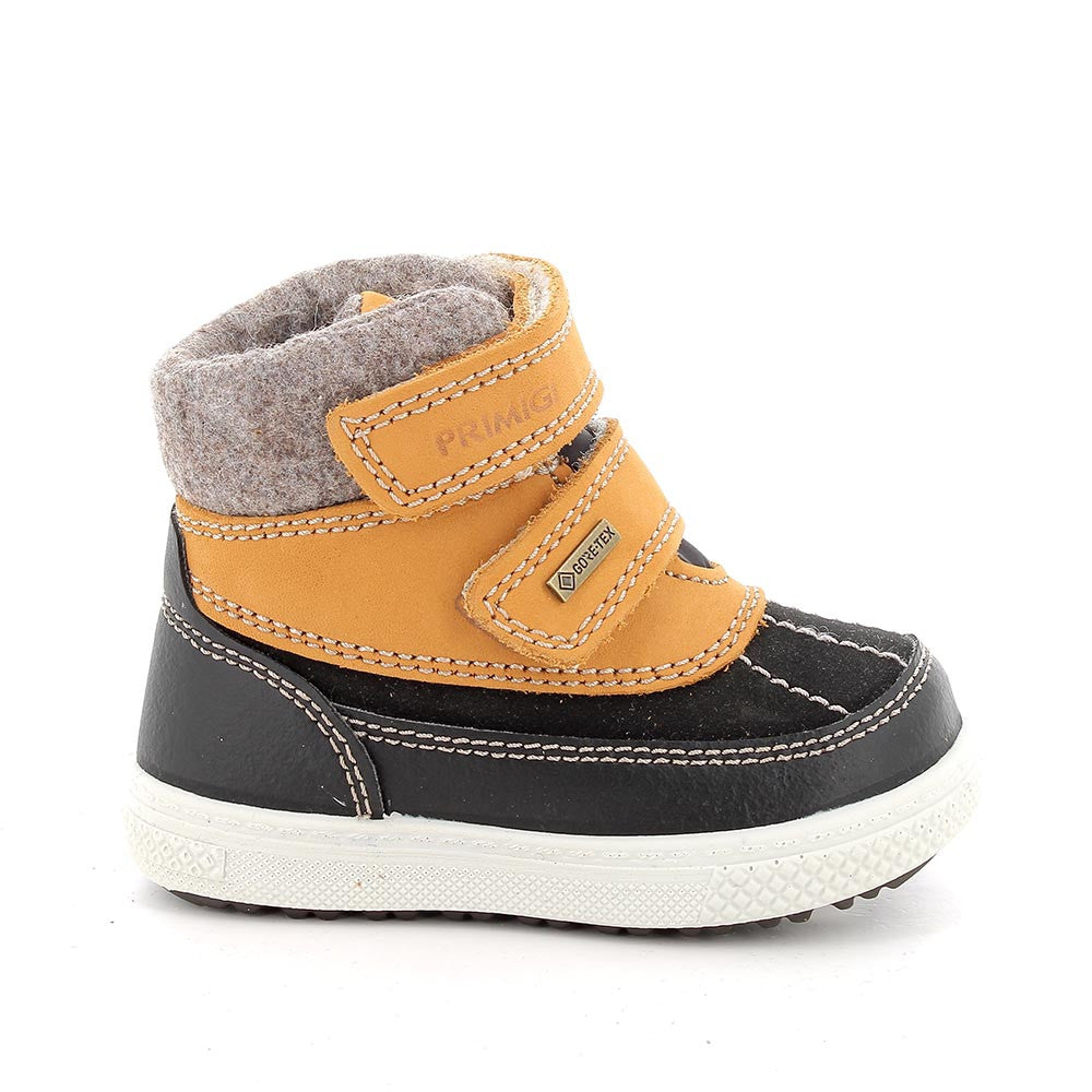 Primigi pantofi baieti GORE-TEX 20-24 Nabuk Gomma Senape/Nero