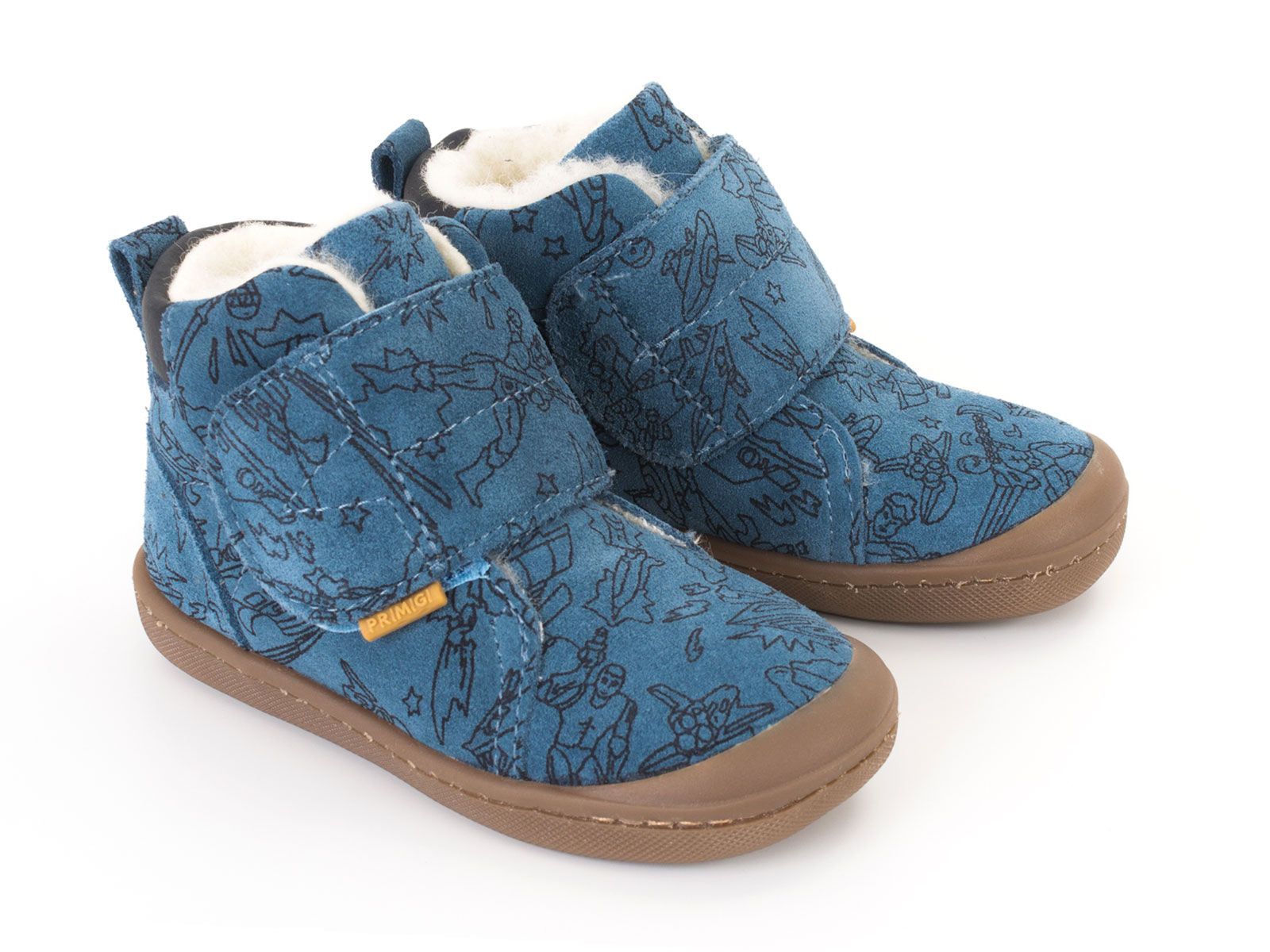 Primigi pantofi baieti imblanite Slim Fit 18-25 Scamosc Robot Jeans Imagine principală a produsului