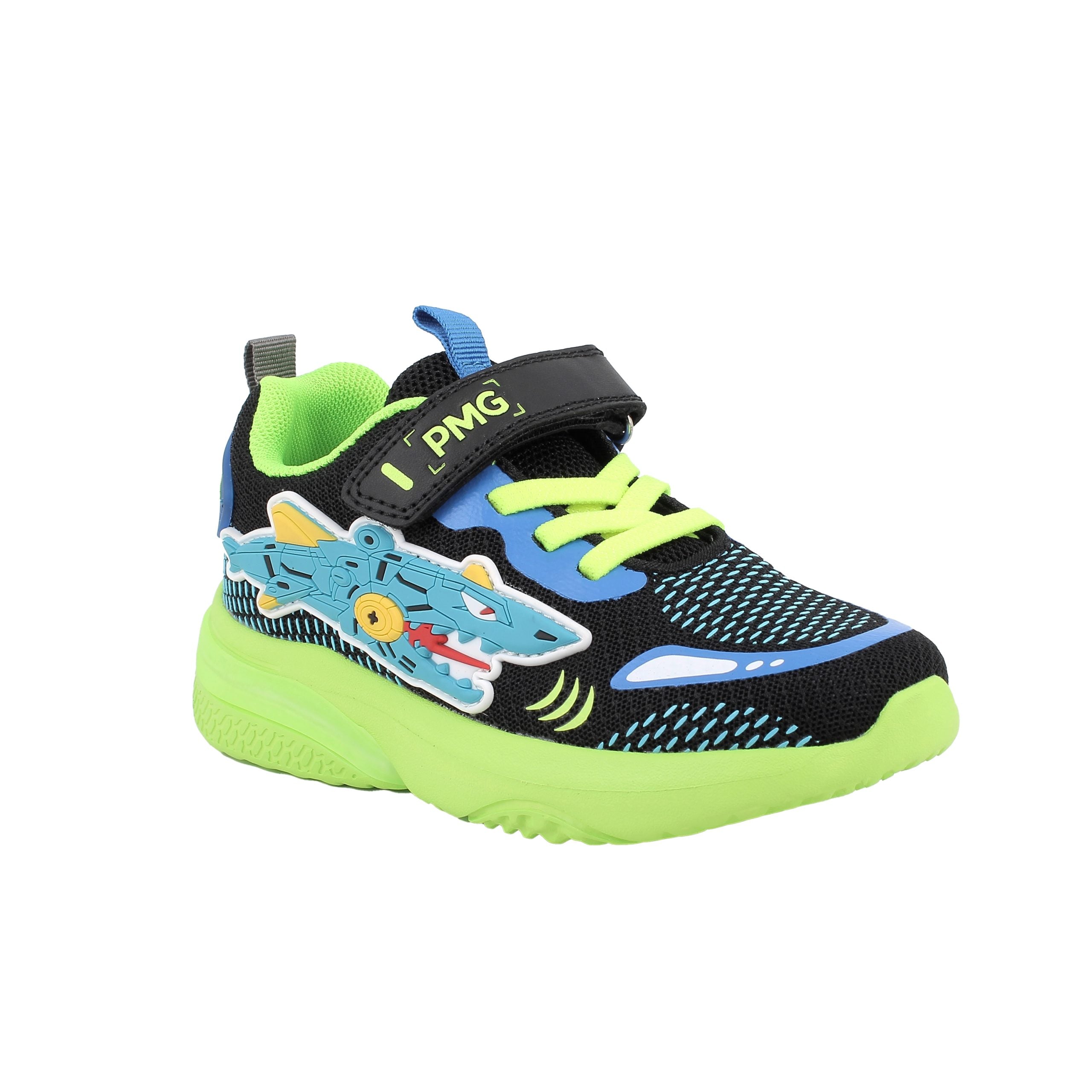 Primigi pantofi baieti sport cu LED 24-33 Bicolore Nero/Celeste