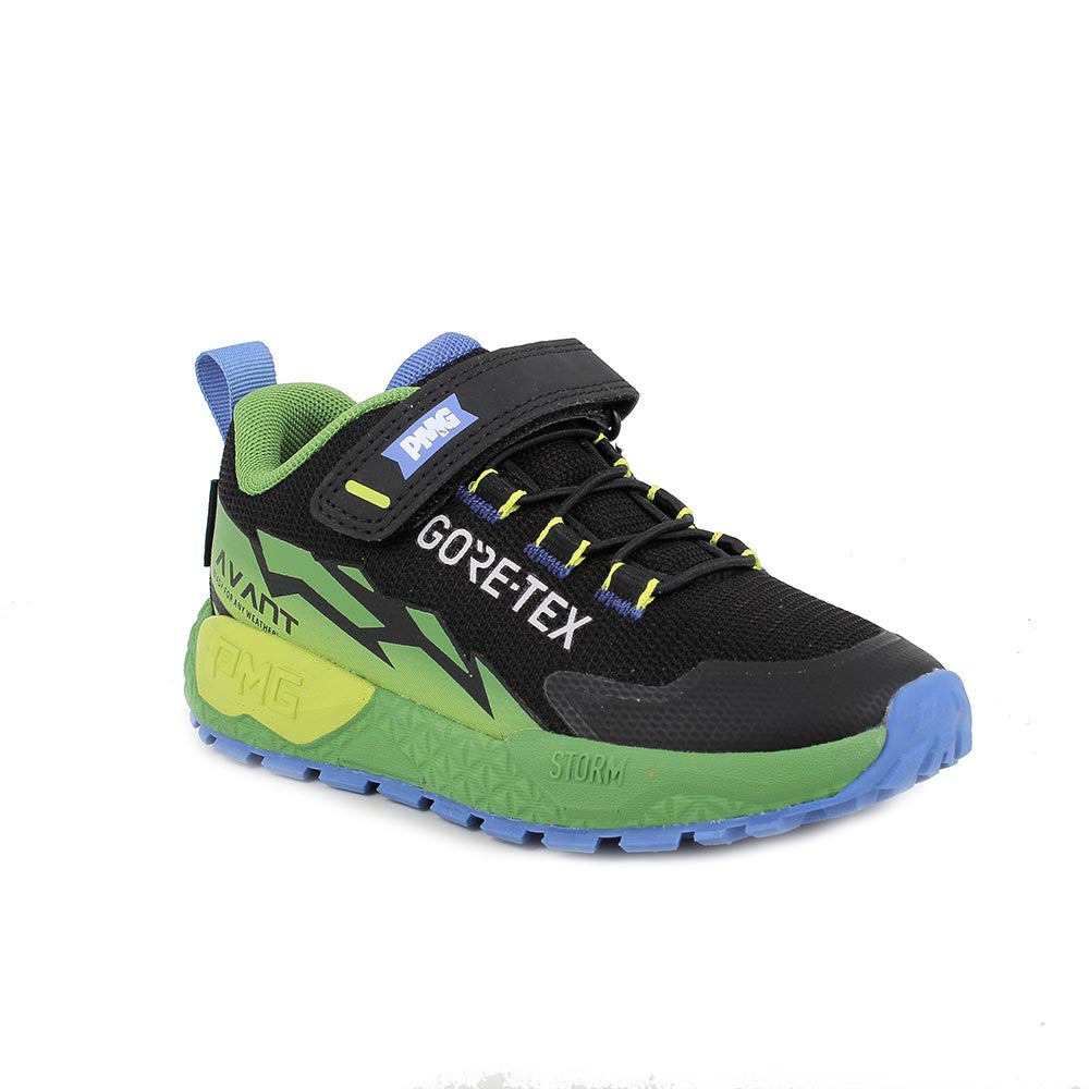 Primigi pantofi baieti sport Gore-Tex 24-36 Tess.Rete Nero-Verde Fluo