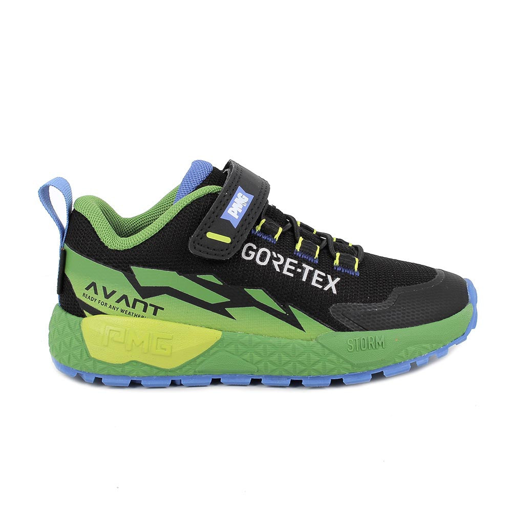 Primigi pantofi baieti sport Gore-Tex 24-36 Tess.Rete Nero-Verde Fluo