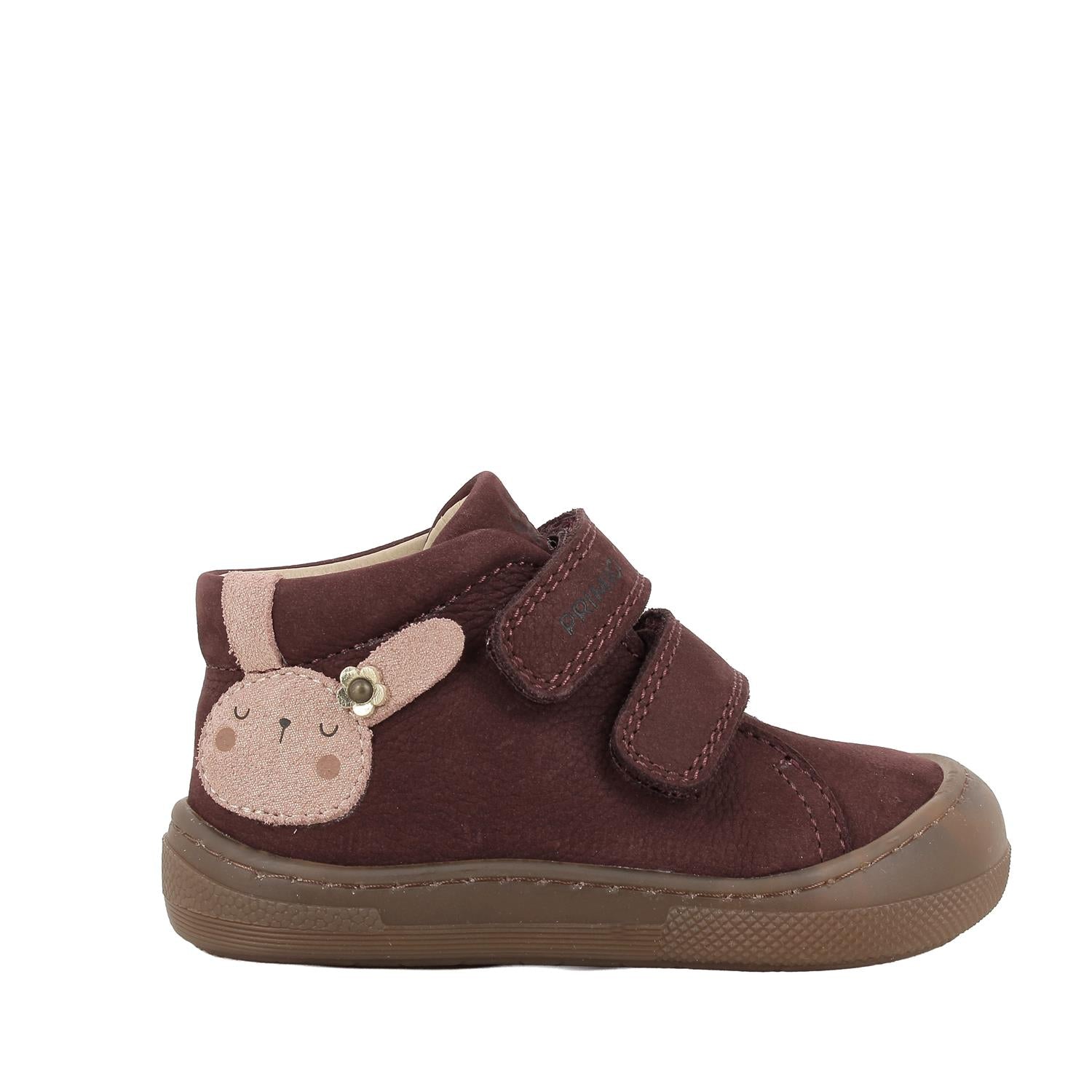 Primigi pantofi fete Barefoot 20-25 Nabuk Canyon Bordeaux cu iepuras