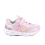 Primigi pantofi fete sport cu LED 27-32 Pink-Pearled Pink cu inimioare