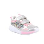 Primigi pantofi fete sport cu LED 27-32 White-Silver cu unicorn