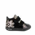 Primigi pantofi fetite 18-24 Negru cu floare mare