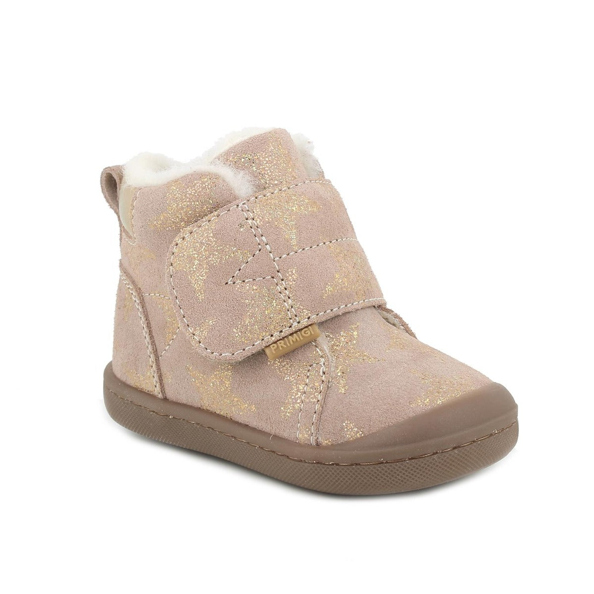 Primigi pantofi fetite imblanite Slim Fit 18-25 Scamosc Stelle Beige