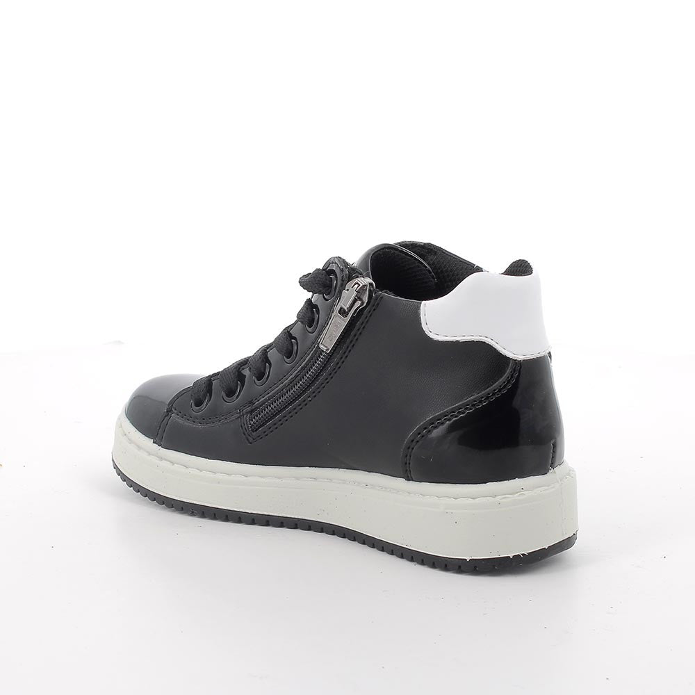 Primigi pantofi sport fete cu siret si fermoar 31-34  S.Nappa/S.Vern Nero