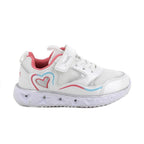 Primigi pantofi fete sport cu LED 27-32 Bianco e rosa cu inimioara