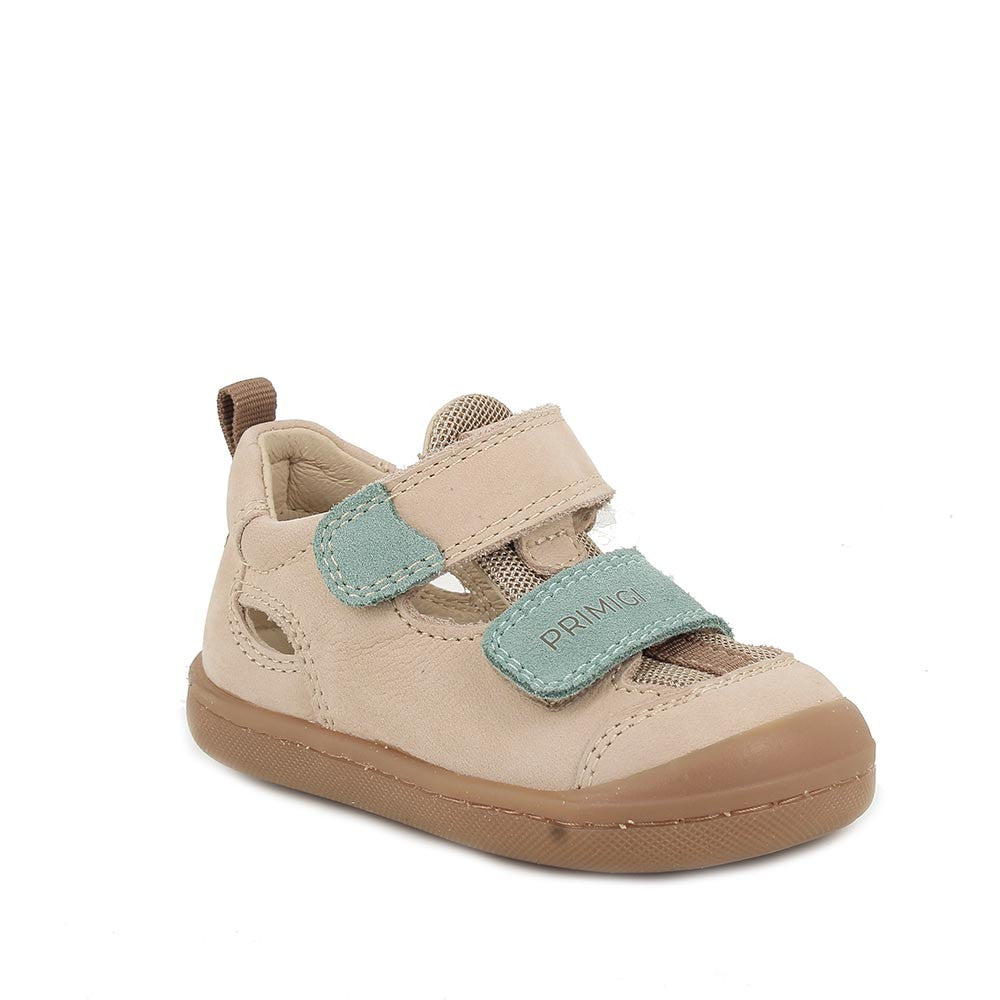 Primigi sandale baieti piele Primii Pasi Barefoot 18-25 Beige e menta Imagine principală a produsului
