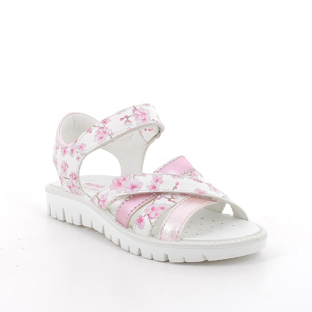Primigi sandale fete 27-33 Bianco e Rosa cu floricele