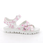 Primigi sandale fete 27-33 Bianco e Rosa cu floricele
