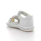 Primigi sandale fete Primii Pasi 18-25 Bianco con strap cu floricele