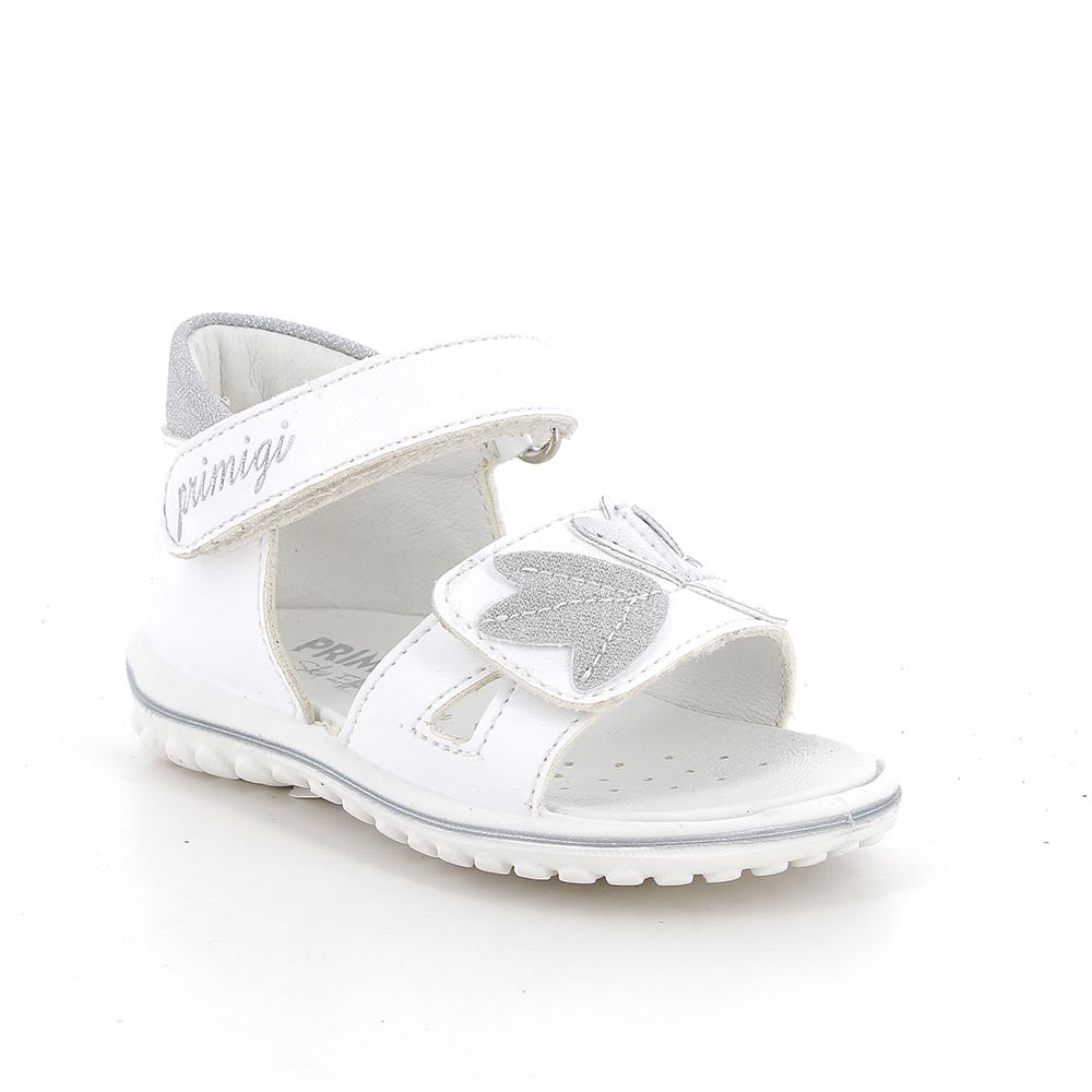Primigi sandale fete Primii Pasi 18-25 Bianco con strap cu lalea