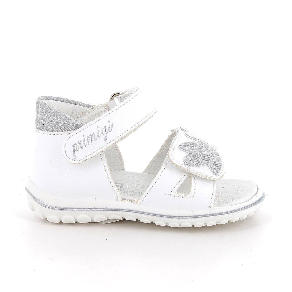 Primigi sandale fete Primii Pasi 18-25 Bianco con strap cu lalea