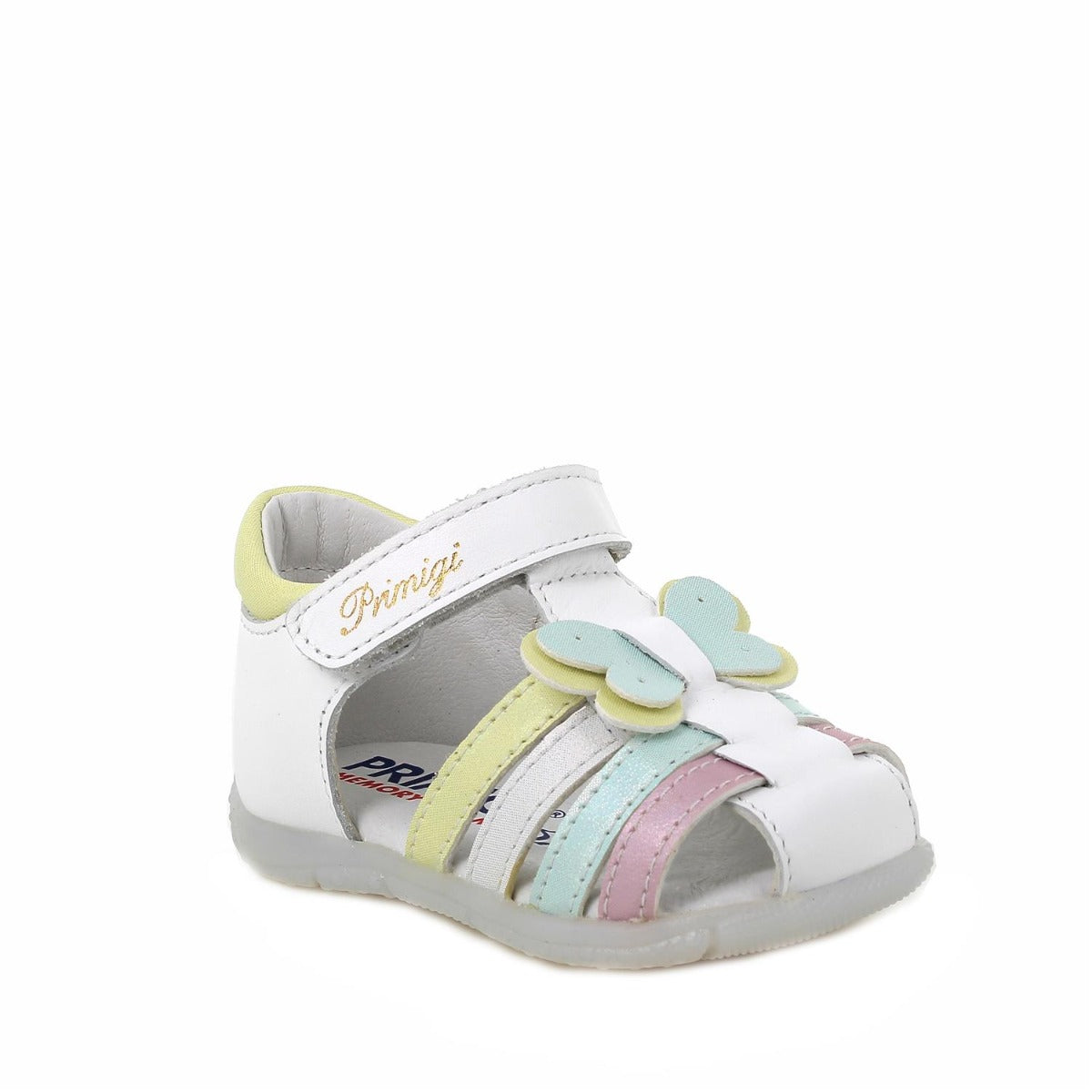 Primigi sandale fetite 18-24 White-Aquamarine-Pink cu fluturas Imagine principală a produsului