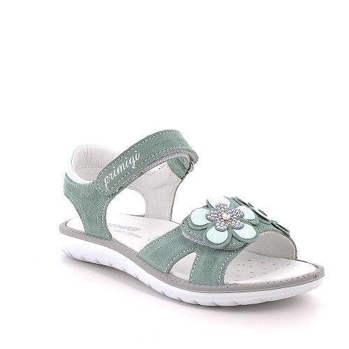 Primigi sandale fetite 25-30 Mint Green cu flori Imagine principală a produsului
