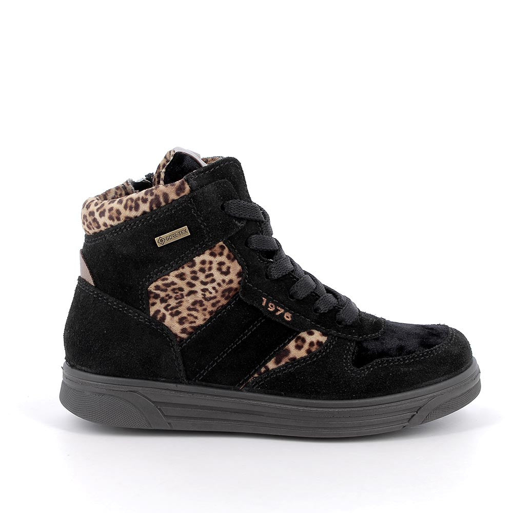 Primigi sneakers fete captusite cu fermoar GORE-TEX 31-35 Animal/Nero