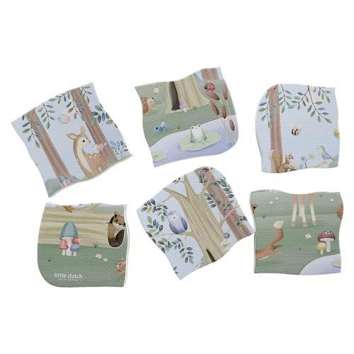 Little Dutch puzzle pentru baie 6 bucati din spuma EVA 2 ani+ Forest Friends