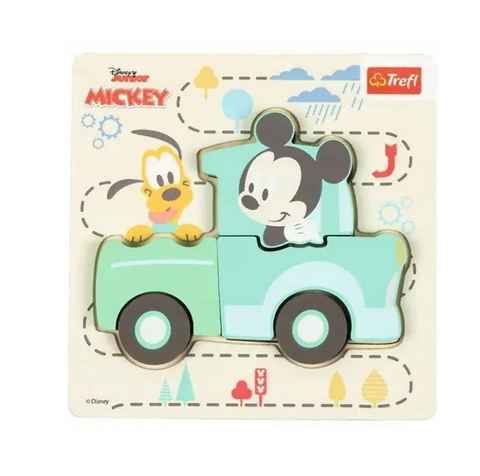 Trefl Wooden jucarie din lemn puzzle 12m+ Mickey Mouse