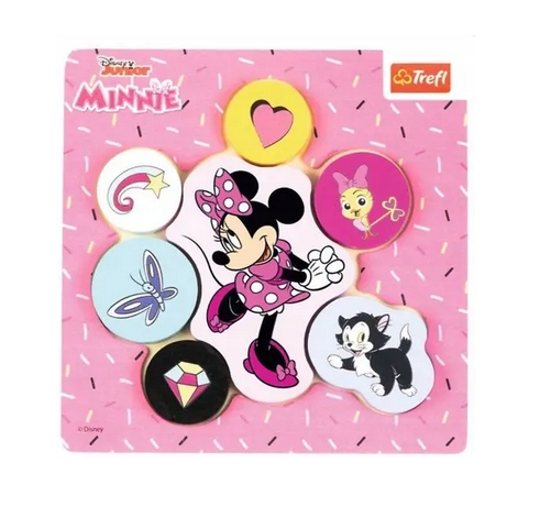 Trefl Wooden jucarie din lemn puzzle 12m+ Minnie Mouse