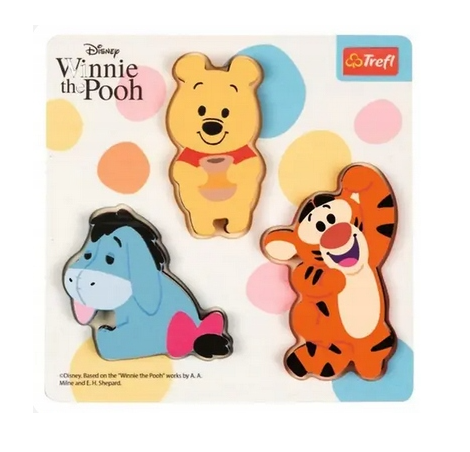 Trefl Wooden jucarie din lemn puzzle 12m+ Wnnie Family Imagine principală a produsului