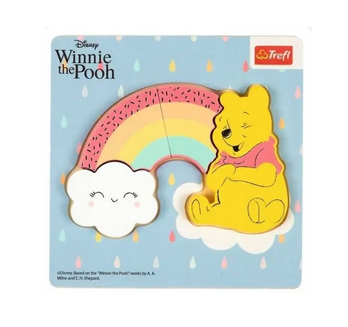 Trefl Wooden jucarie din lemn puzzle 12m+ Wnnie The Pooh