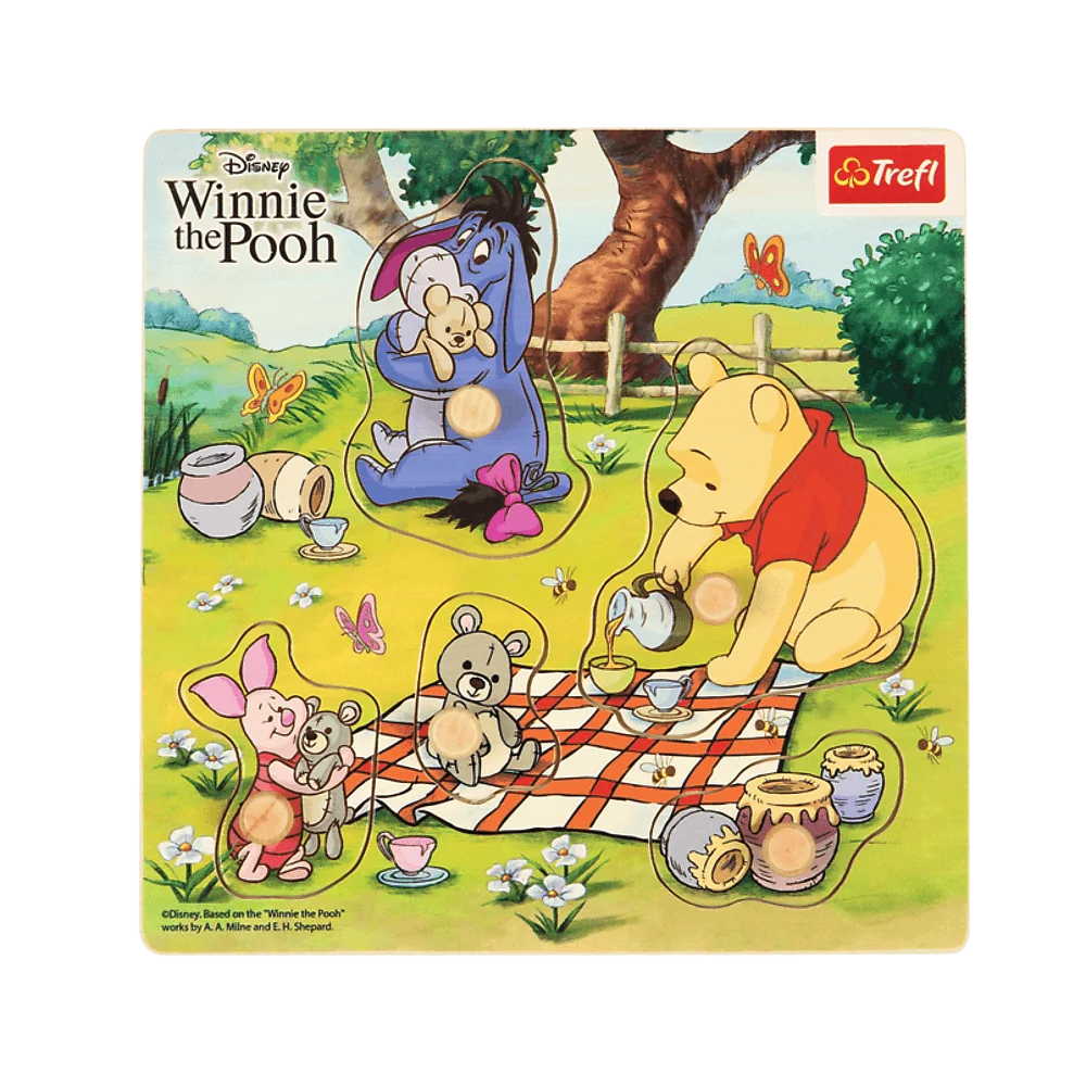 Trefl Wooden jucarie din lemn puzzle 18m+ Winnie The Pooh Imagine principală a produsului