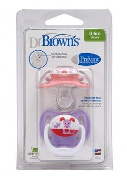Dr.Brown's Suzeta cu silicon PreVent pentru 0-6 luni fete 04