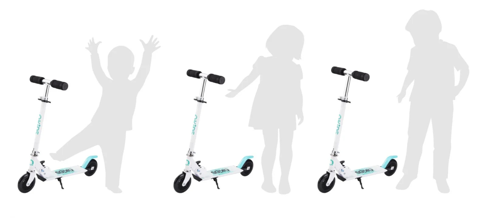 QKids trotineta copii aluminiu FLO 3 ani+ Light Blue