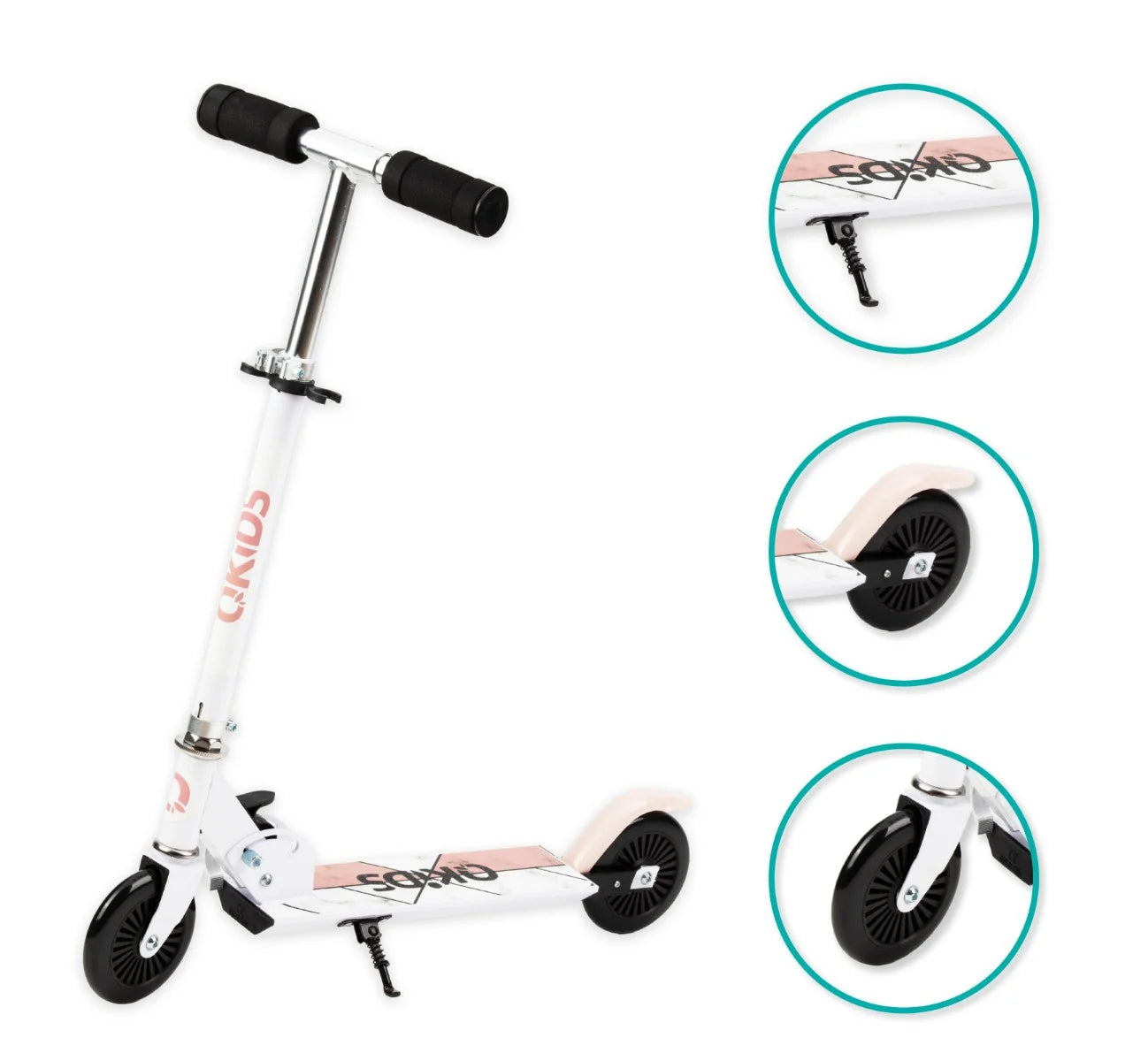 QKids trotineta copii aluminiu FLO 3 ani+ Pink