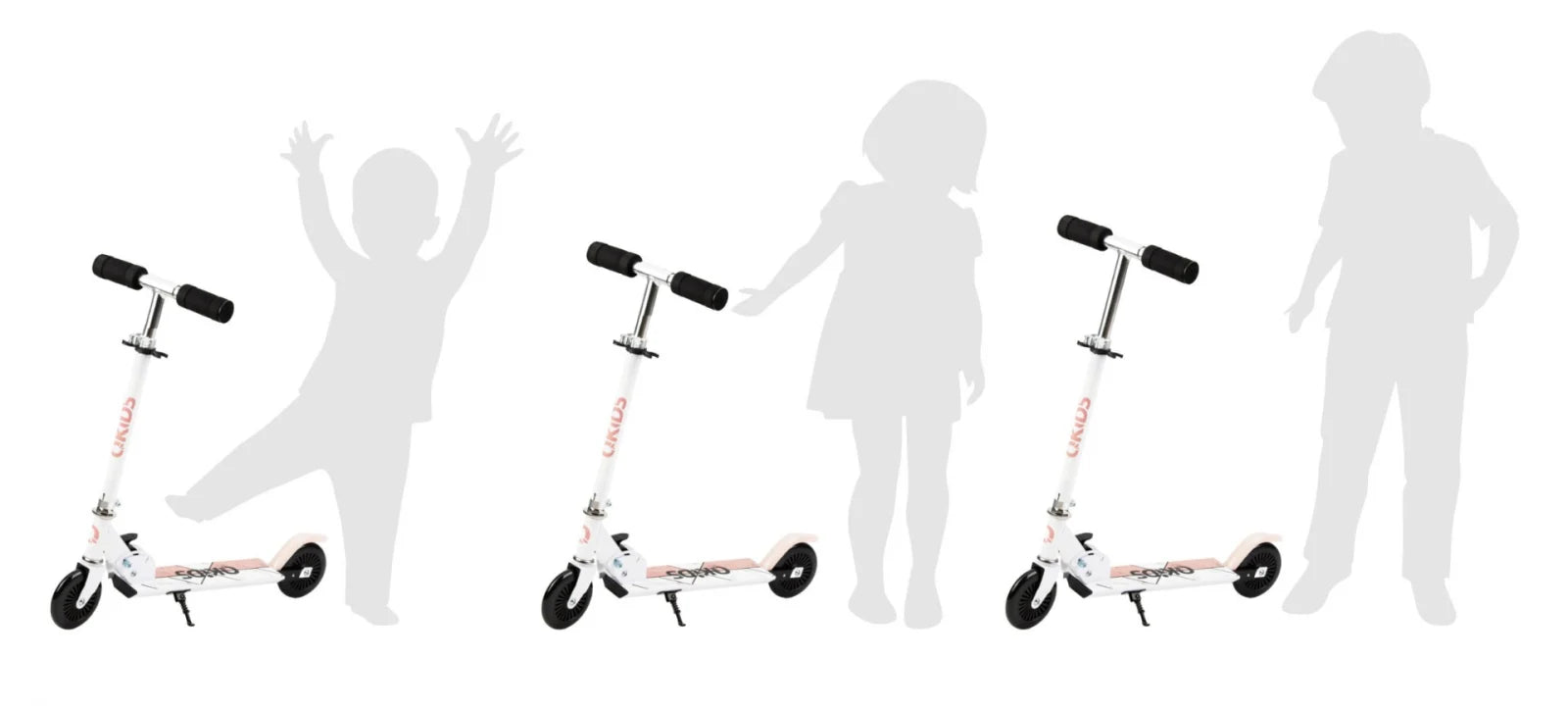 QKids trotineta copii aluminiu FLO 3 ani+ Pink