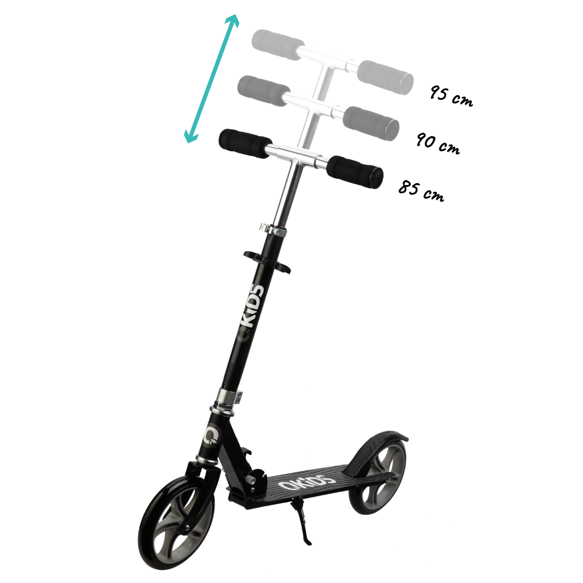 QKids trotineta copii pliabila freestyle WEISS 3 ani+ Black