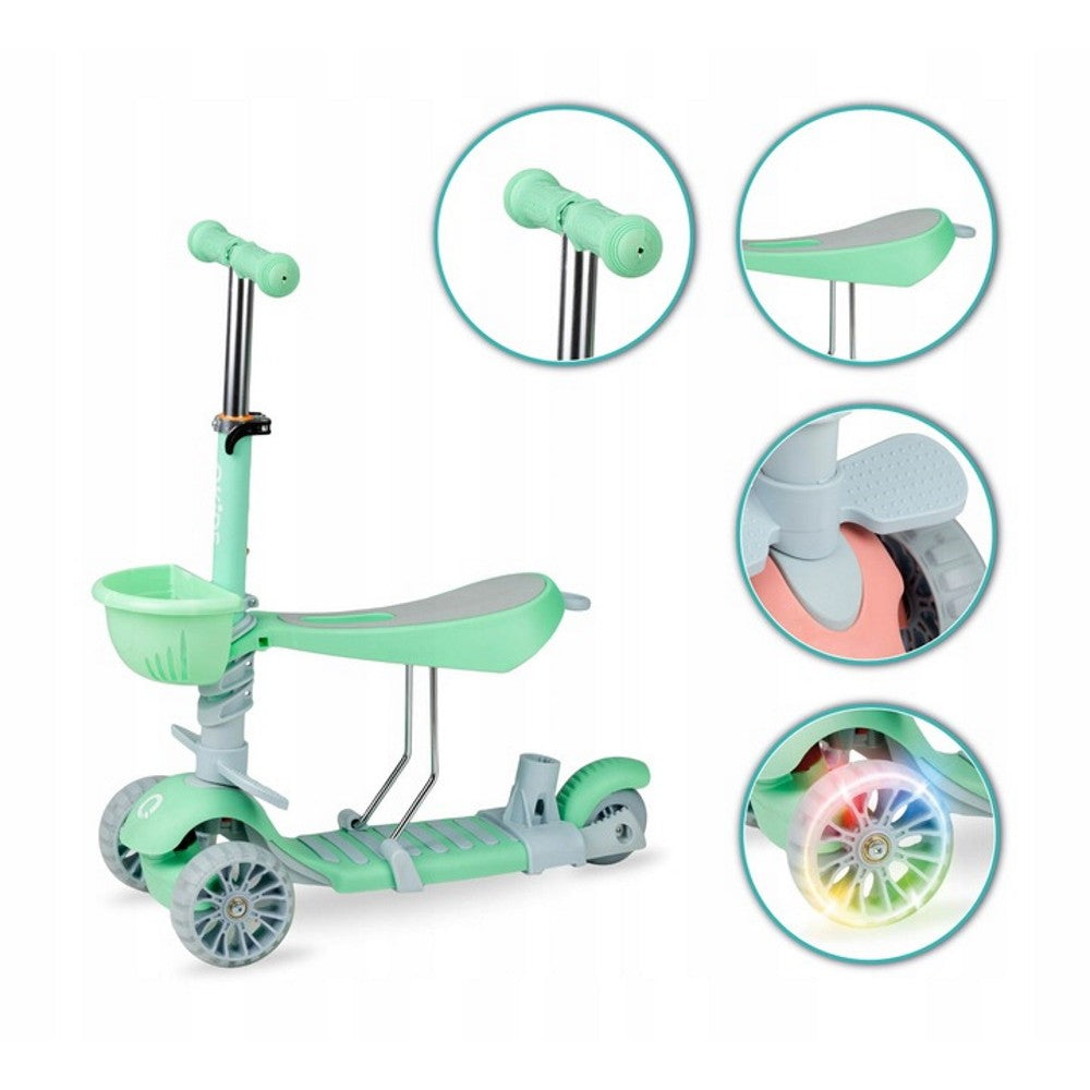 QKids trotineta 3in1 ILI cu 3 roti 12m+