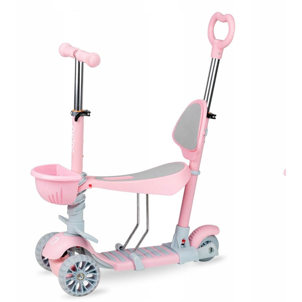 QKids trotineta 3in1 ILI cu 3 roti 12m+, Pink HUBA00016 01
