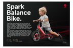 QPlay bicicleta de echilibru fara pedale 12" SPARK cu LED 3-6 ani Blue